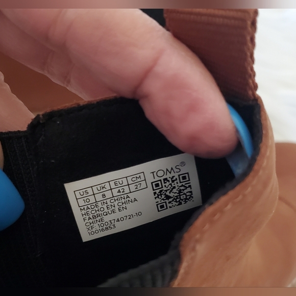 Toms Dakota Leather Leopard Dark Ember Oiled Chelsea Womens Ankle Boots Size 10 - Picture 5 of 12